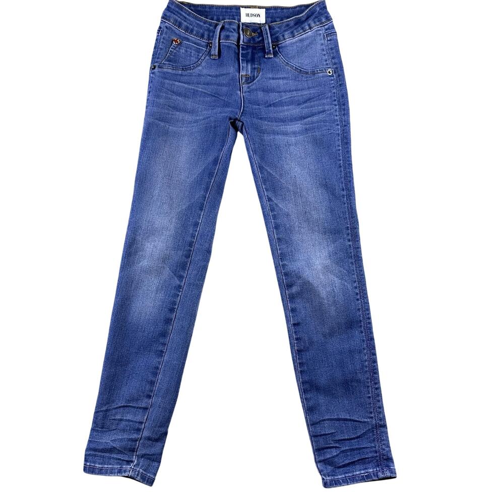 Hudson Girls Stretch Denim Skinny Jeans-Size 7 Button Flap Pockets